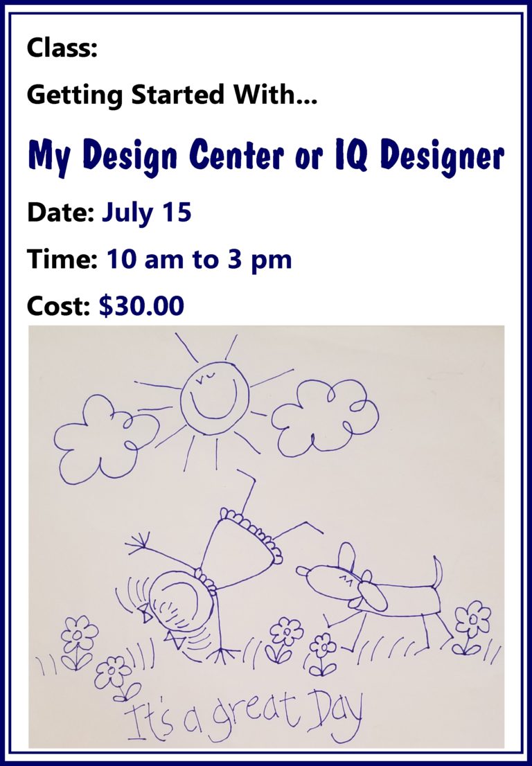 Getting Started with ‘My Design Center’ or ‘IQ Designer’ Sewing World